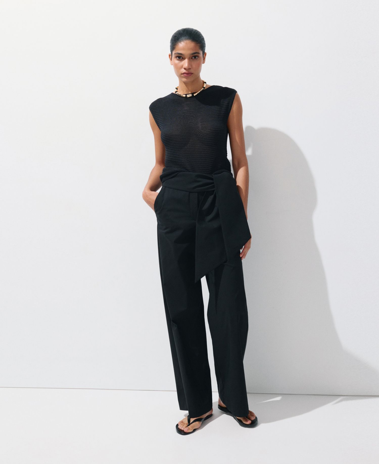 Women's Bow Straight Pants