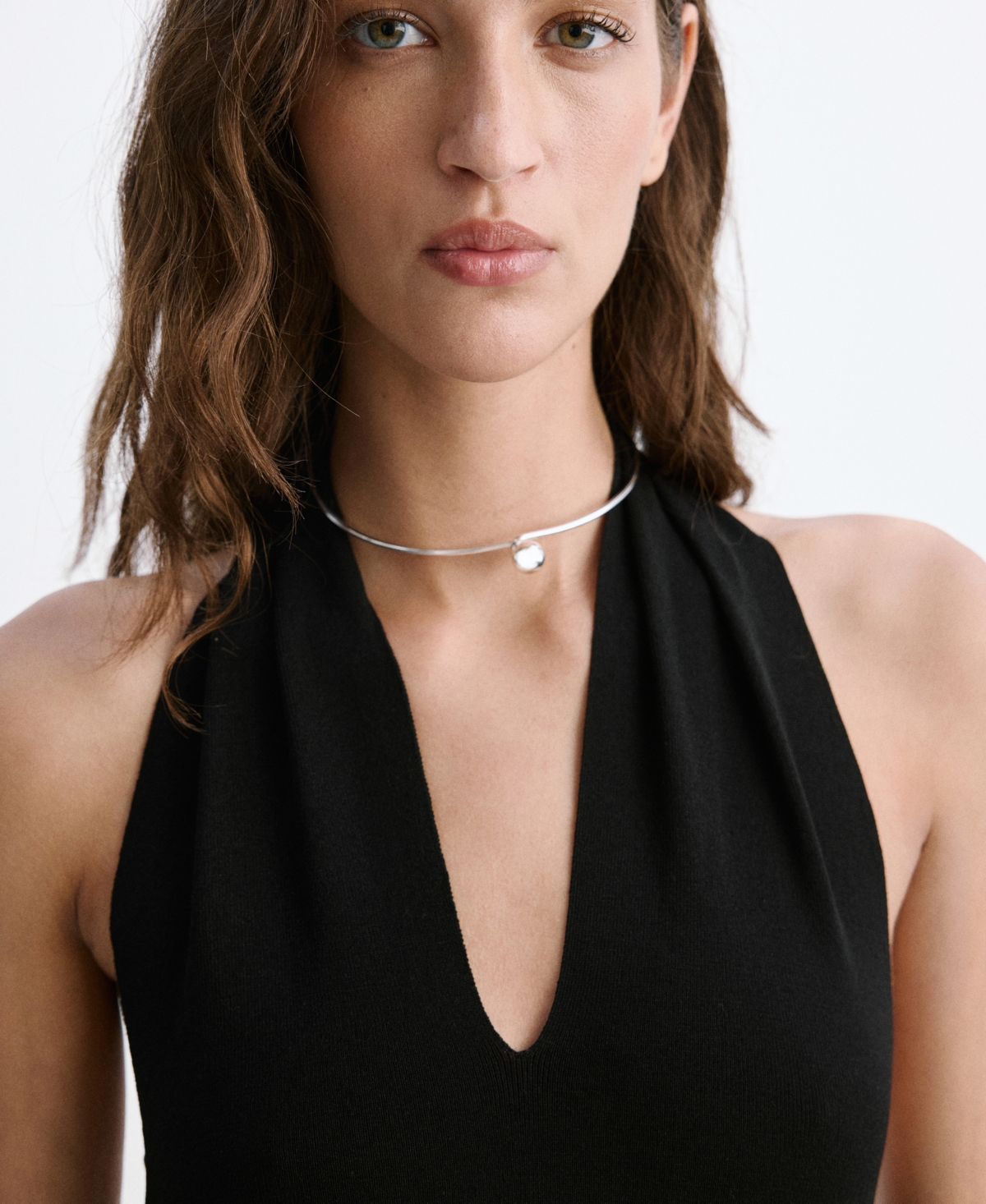 Mango Women's Back Detail Halter Dress