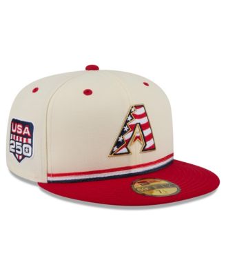 Men's Cream/Red Arizona Diamondbacks USA 250 Fourth of July 59FIFTY Fitted Hat