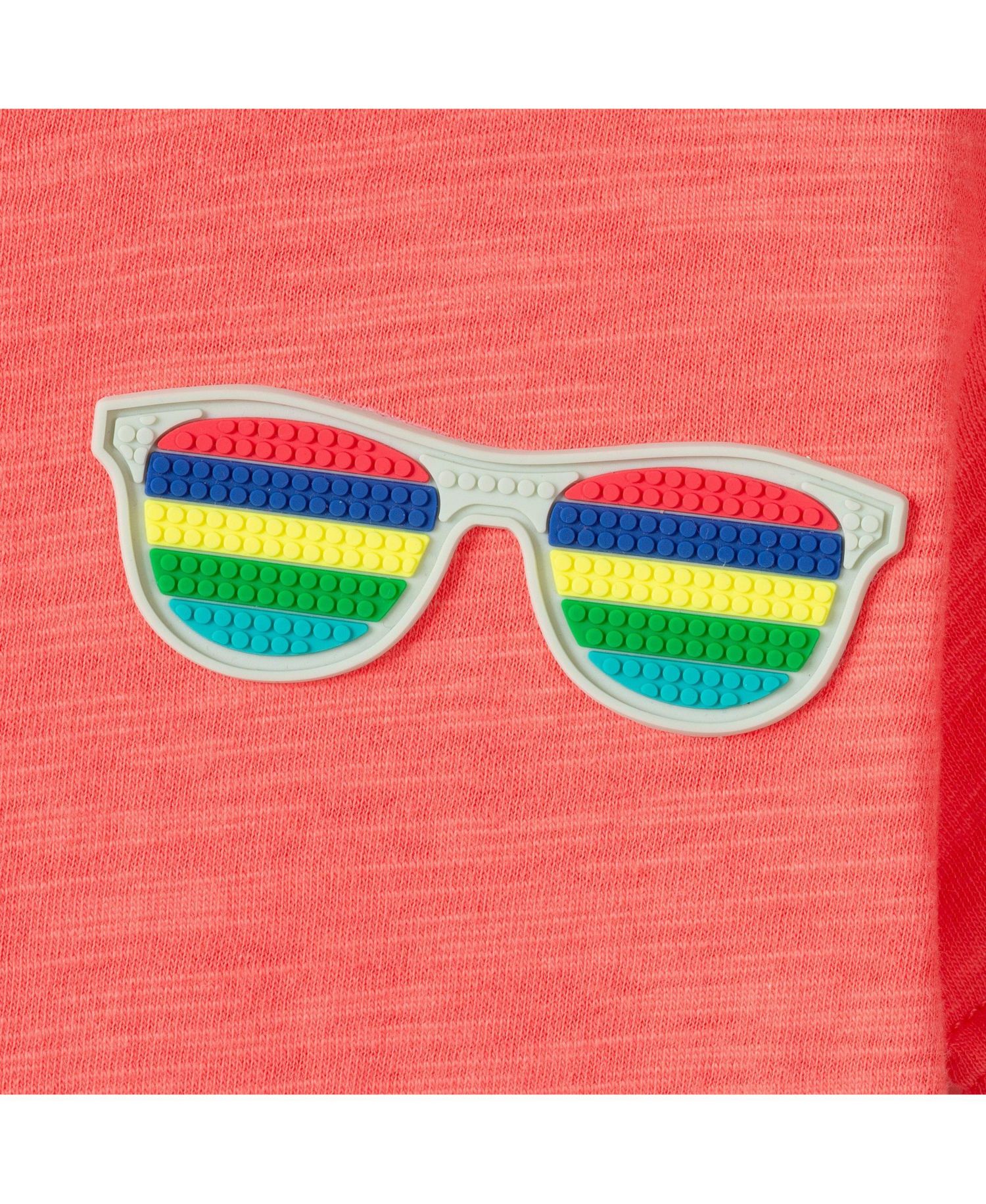 Little Boys Short Sleeve Summer Shades Tee and Quilted Short Set