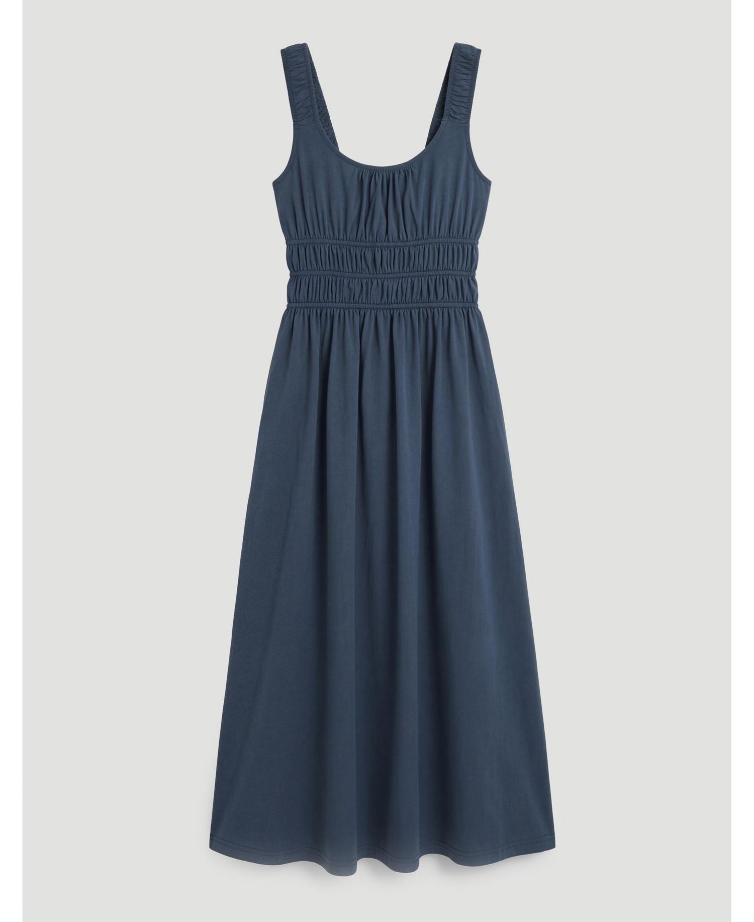 Women's Scoop Neck Gathered Strap Maxi Dress