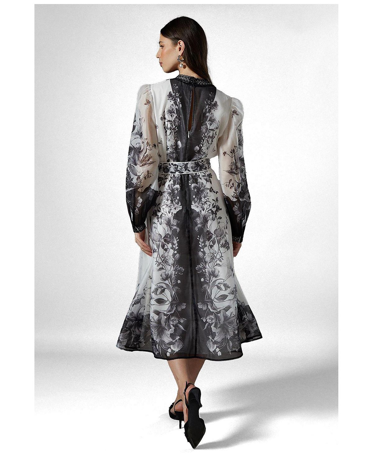 Coast Women's Printed Organza Shirt Dress view 3 — MAYCSS fashion products