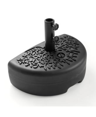 55 LBS Half Round Patio Umbrella Base, WaterandSand Fillable Patio Umbrella Stand