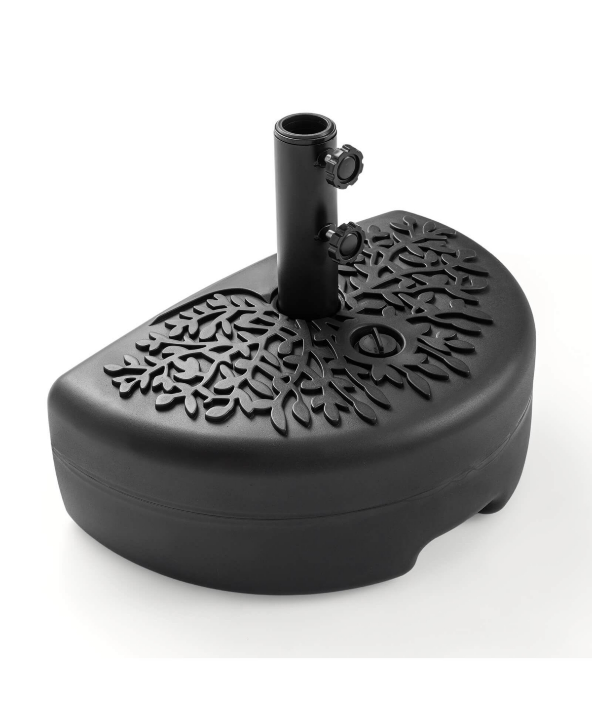 Costway 55 Lbs Half Round Patio Umbrella Base, WaterandSand Fillable Patio Umbrella Stand