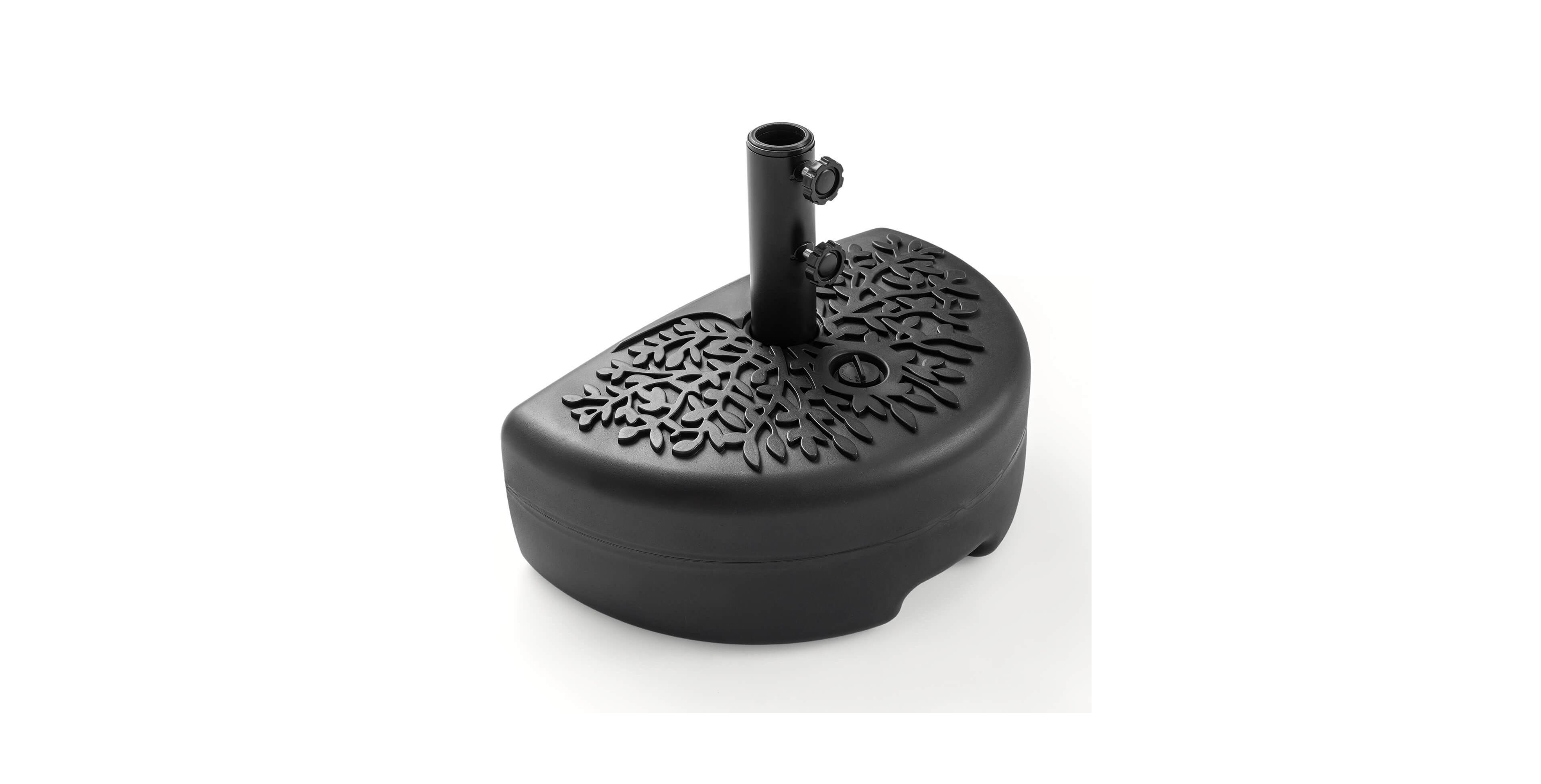 Costway 55 Lbs Half Round Patio Umbrella Base, WaterandSand Fillable Patio Umbrella Stand