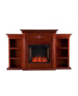 Tennyson Criss-Cross Electric Bookcase Fireplace