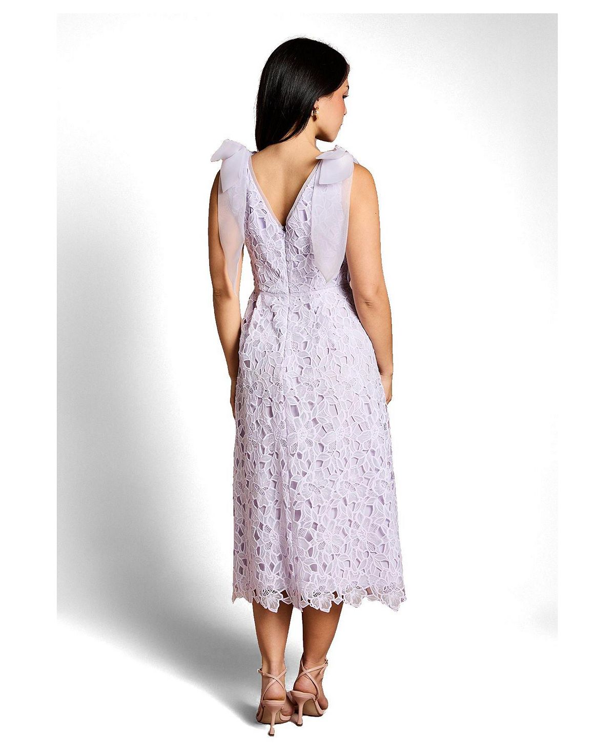 Coast Women's Bow Detail Sleeveless Midi Dress view 3 — MAYCSS fashion products