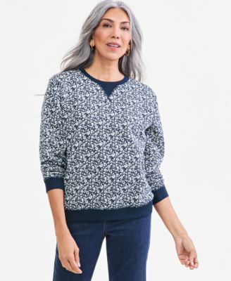 Petite Nala's Garden Floral Fleece Sweatshirt