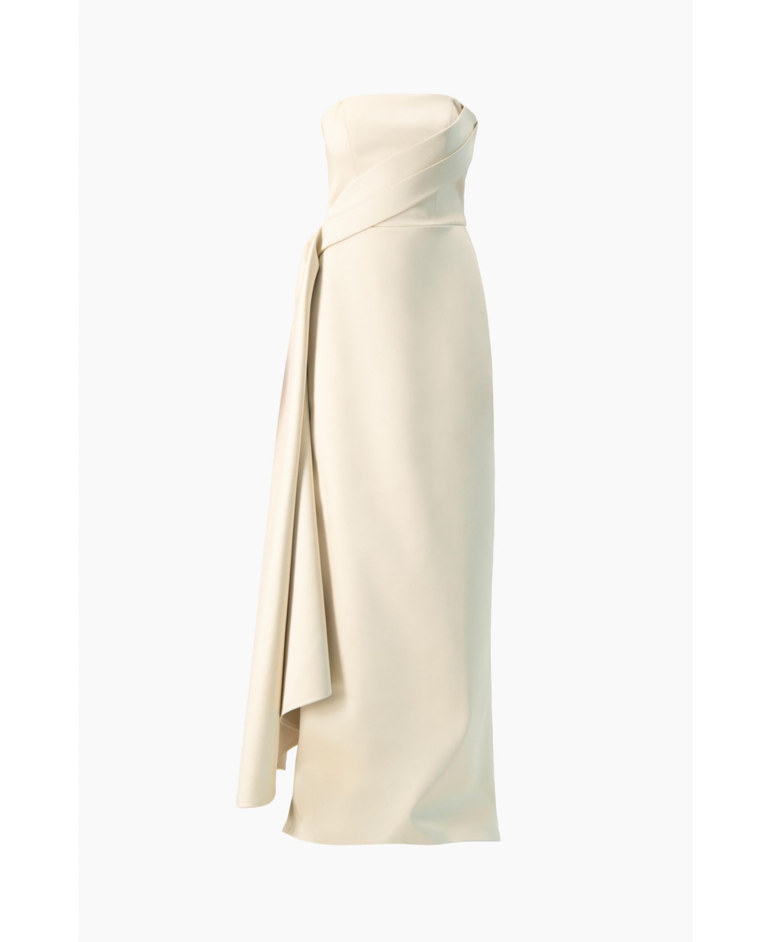 Women's Strapless Sculpted Drape Gown