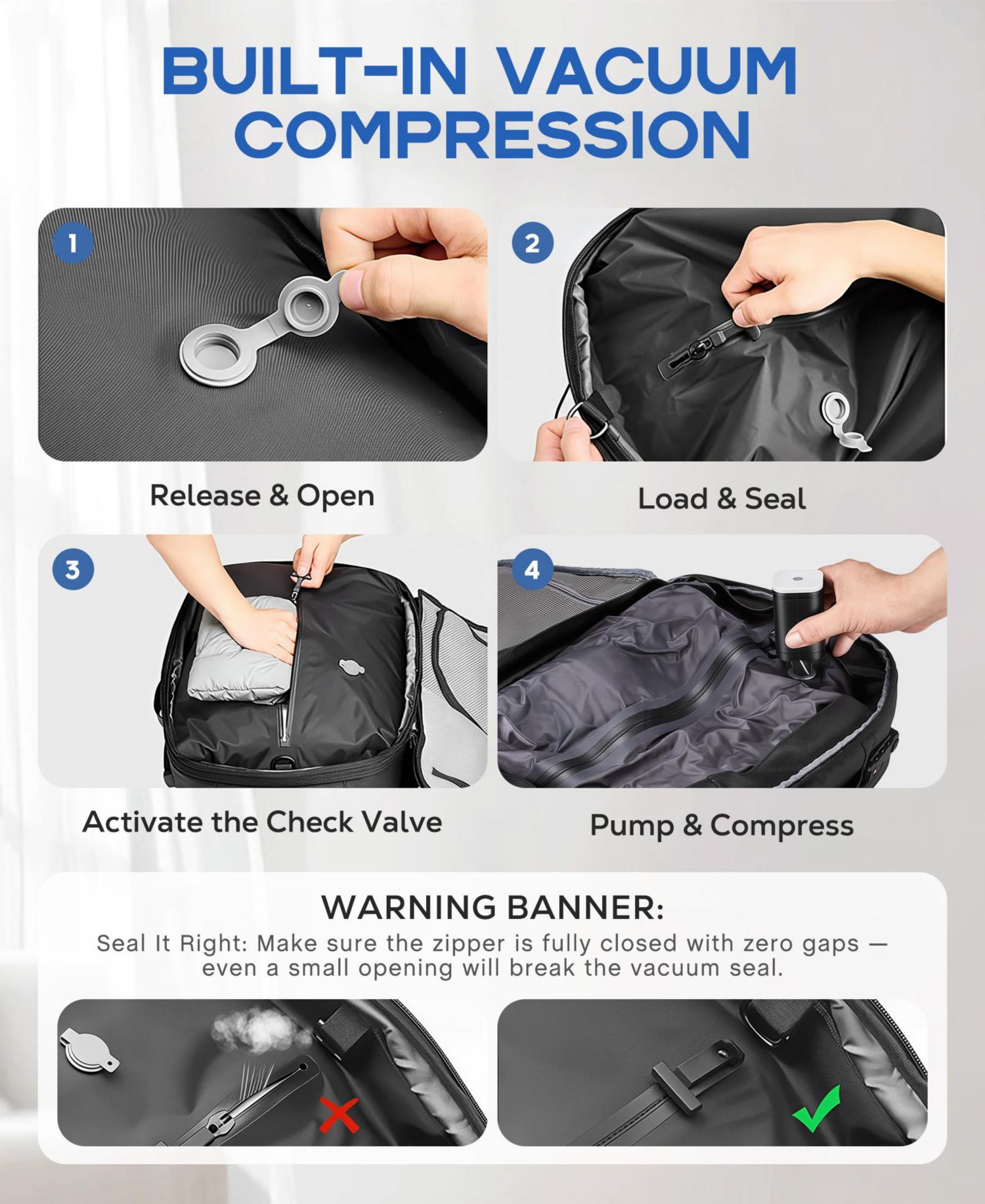 Expandable Travel Backpack with USB Charging Port, 20 to 30 Liters Carry On Backpack with Laptop Compartment, Water-Resistant Business Backpack