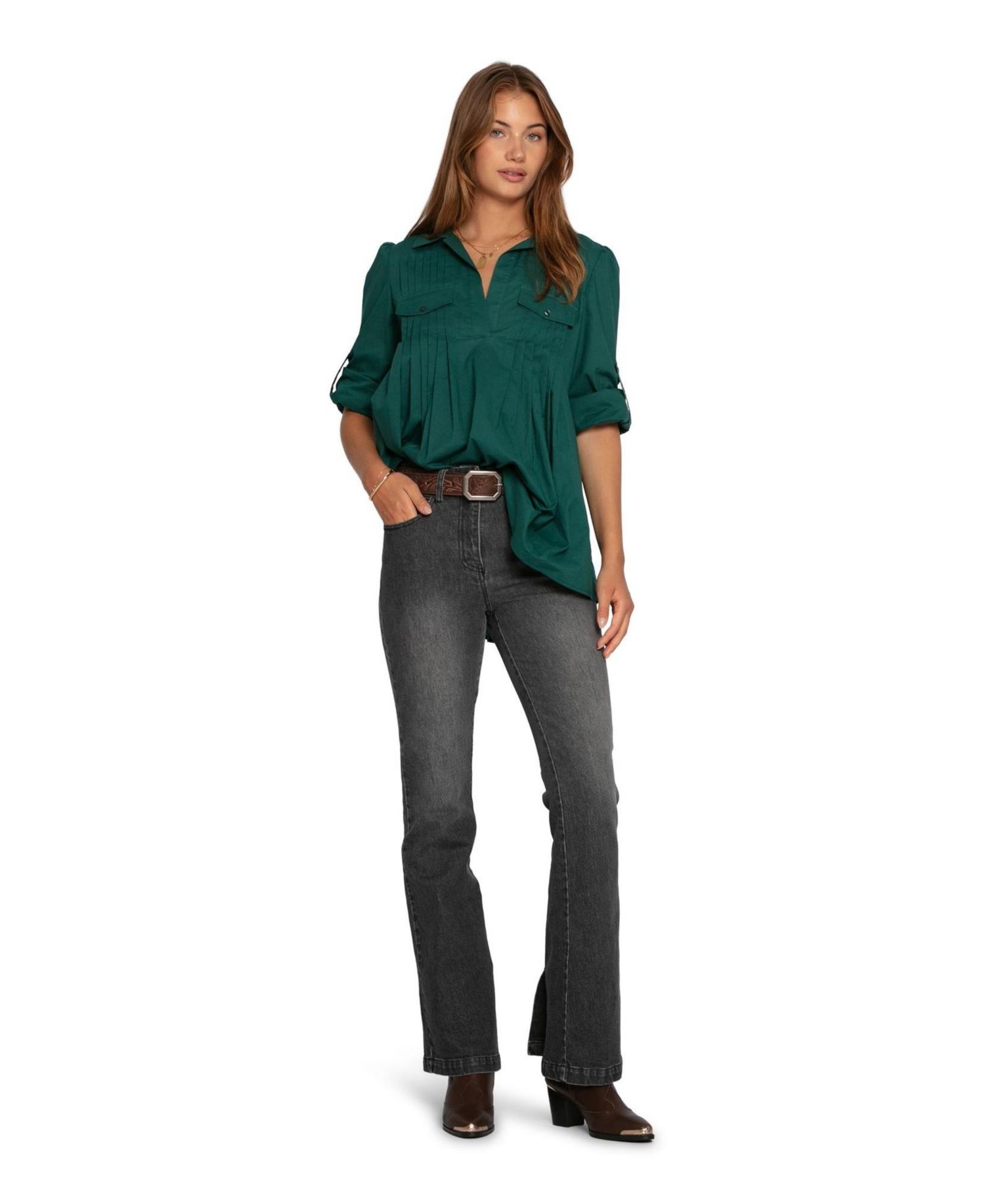 Women's Catch Feelings Pintuck Shirt