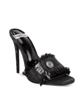 Women's Claudia Distressed Denim Stiletto Sandals