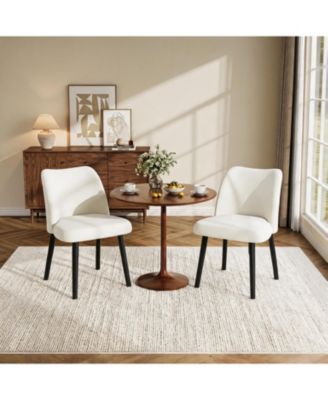 Set of 2 Velvet Upholstered Dining Chairs, Velvet Kitchen Chairs with Metal Legs and High Back for Dining Room or Living Room