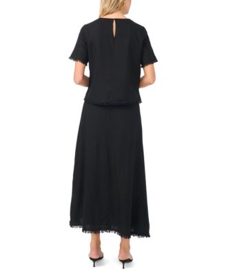 Vince Camuto Women's Printed Invisible Zipper Midi Skirt - Macy's
