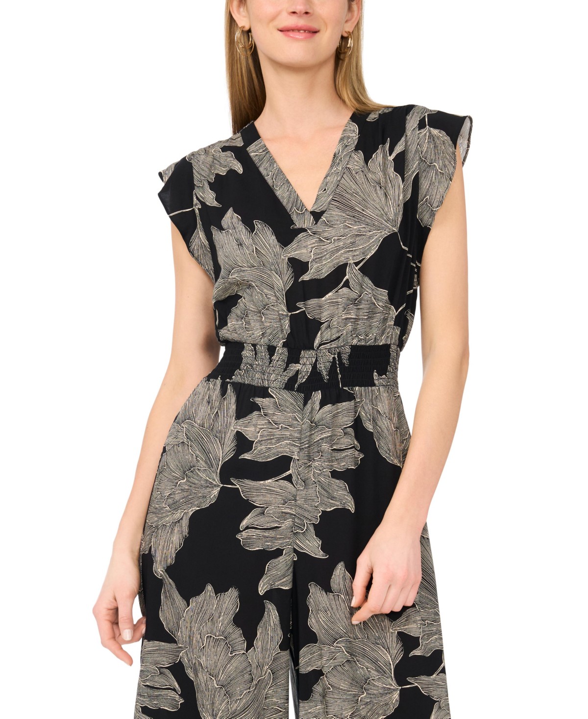 Женские Vince Camuto Women's Flutter-Sleeve Wide-Leg Jumpsuit — фото 3