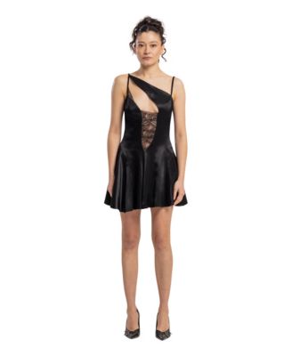 Women's Lace-Trim Mini Dress
