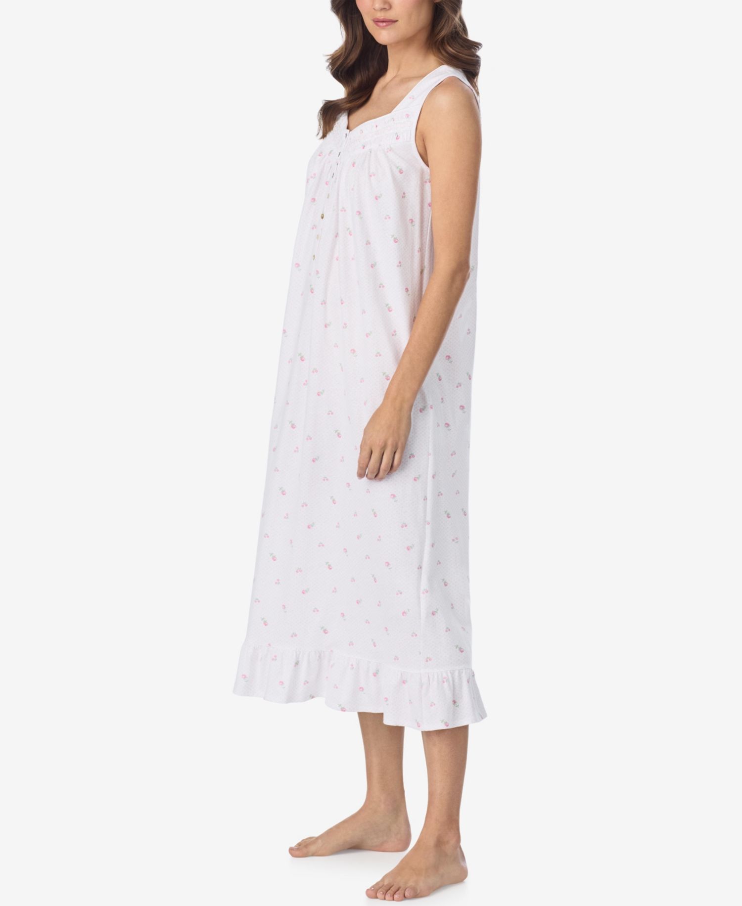 Women's Sleeveless Cotton Jersey Knit Long Nightgown