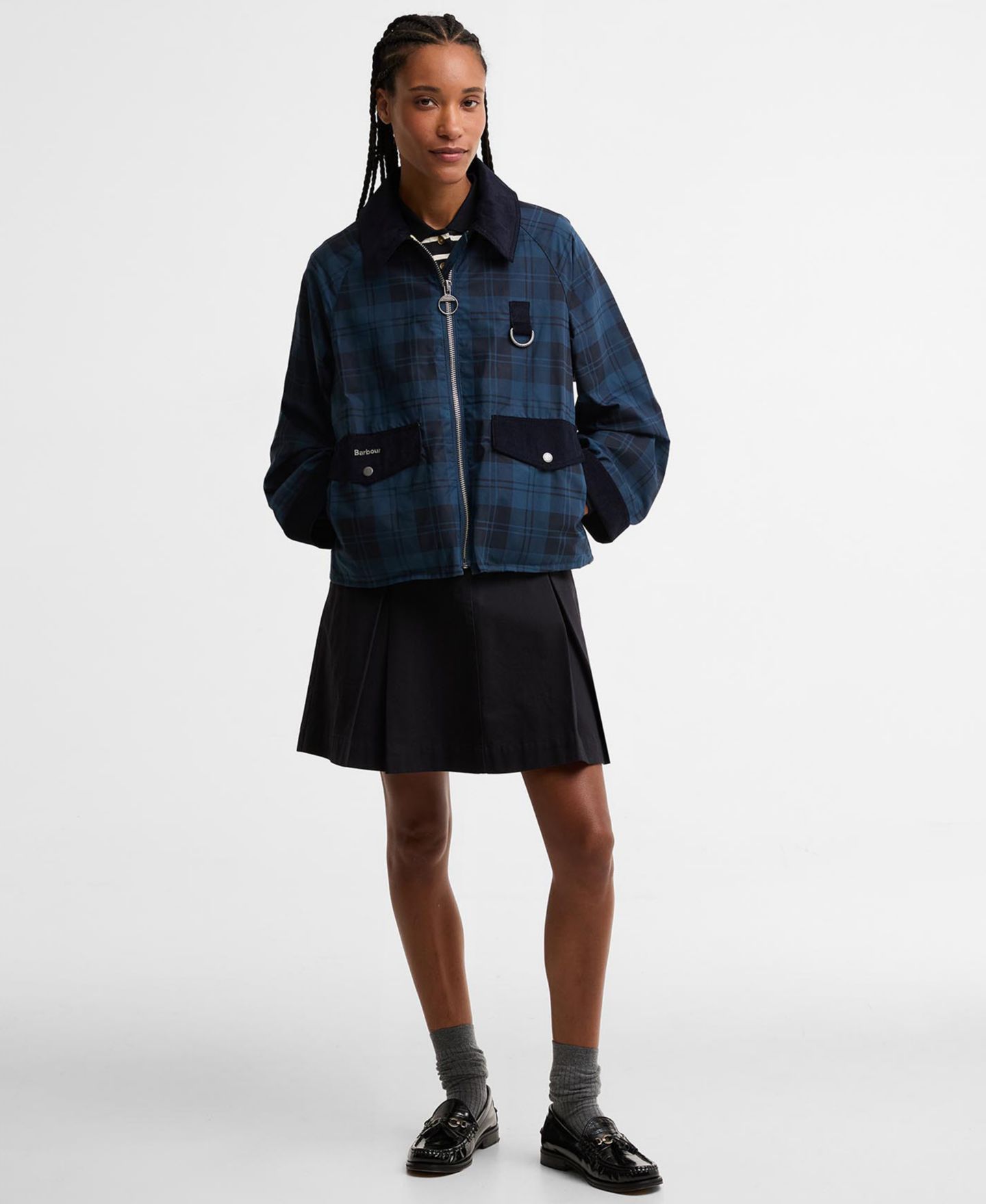 Женская куртка Barbour Baiton Cord Collar Casual, цвет: Морской — фото 2