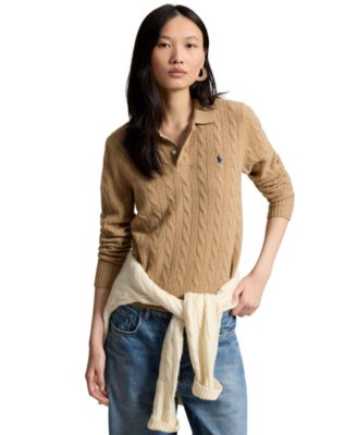 Women's Cable-Knit Long-Sleeve Sweater
