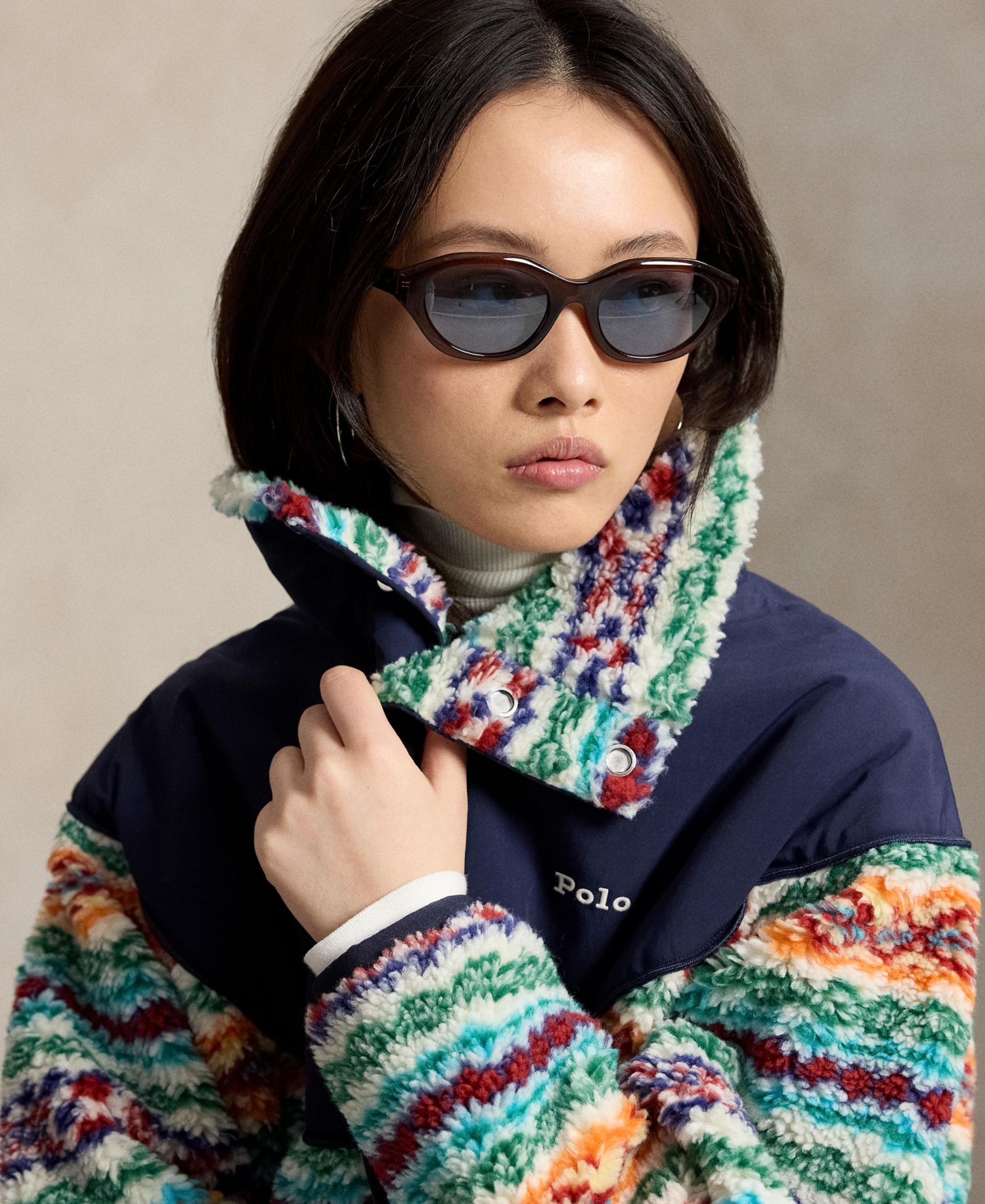 Women's Fair Isle Mock-Neck Jacket