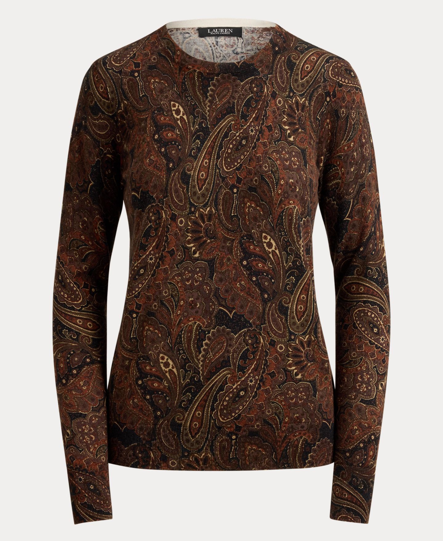 Женский свитер Lauren Ralph Lauren Paisley Long-Sleeve, цвет: Чёрный разноцветный — фото 5