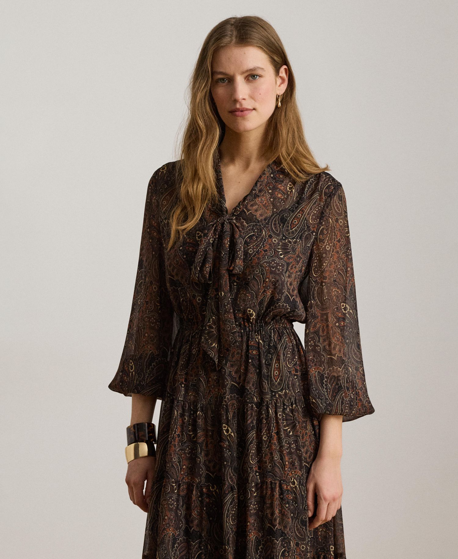 Women's Long-Sleeve Flare Dress