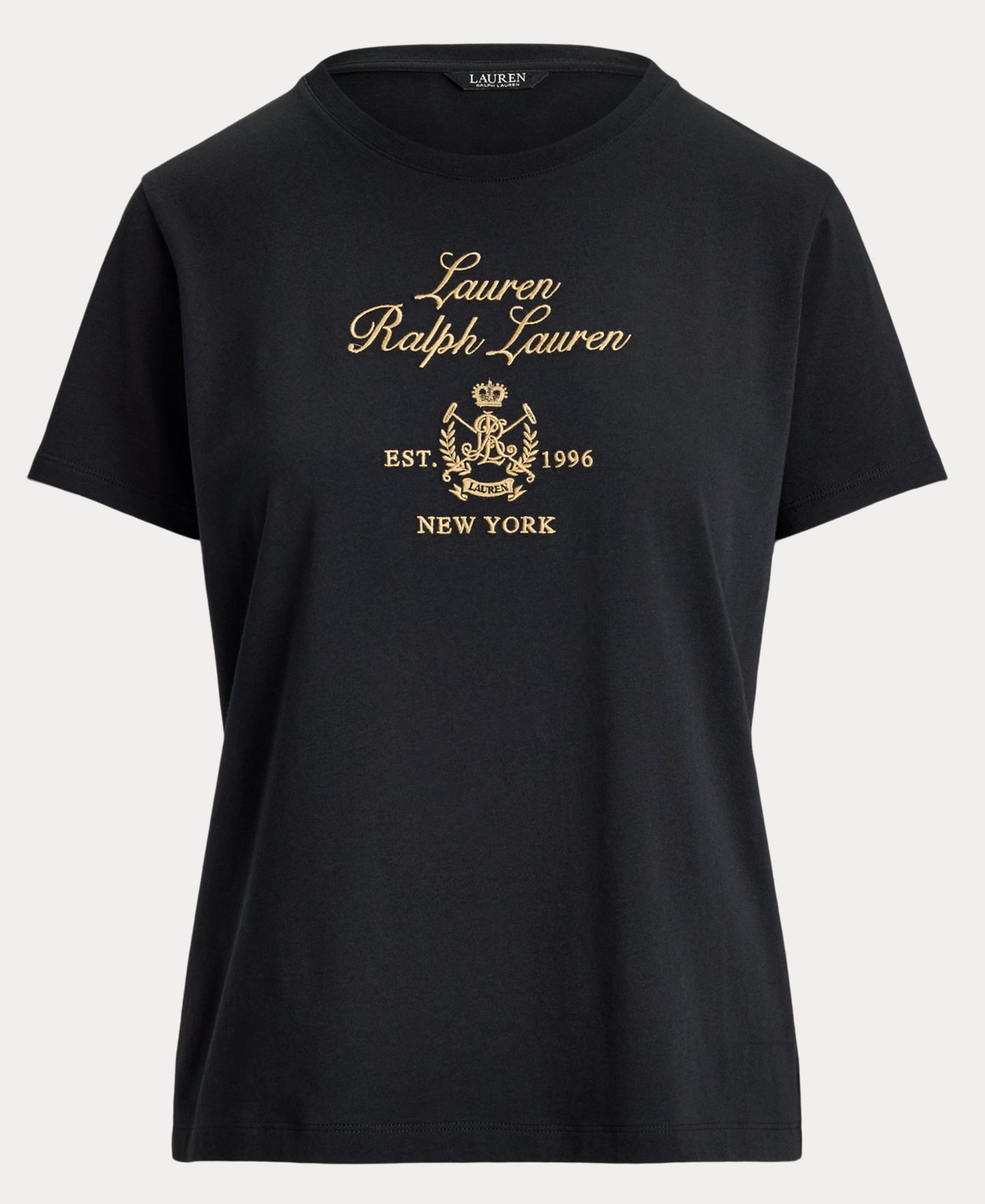 Женская футболка Lauren Ralph Lauren Crewneck Short-Sleeve T-Shirt, цвет: Чёрный — фото 5