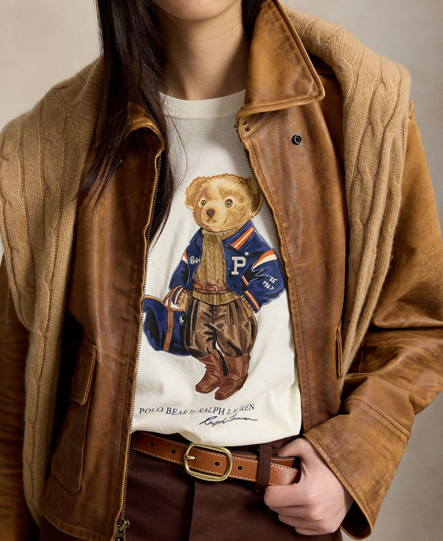 Женская футболка Polo Ralph Lauren Polo Bear Cotton Jersey T-Shirt, цвет: Тёплый белый — фото 6