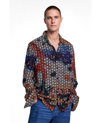 Men's Embroidered printed shirt