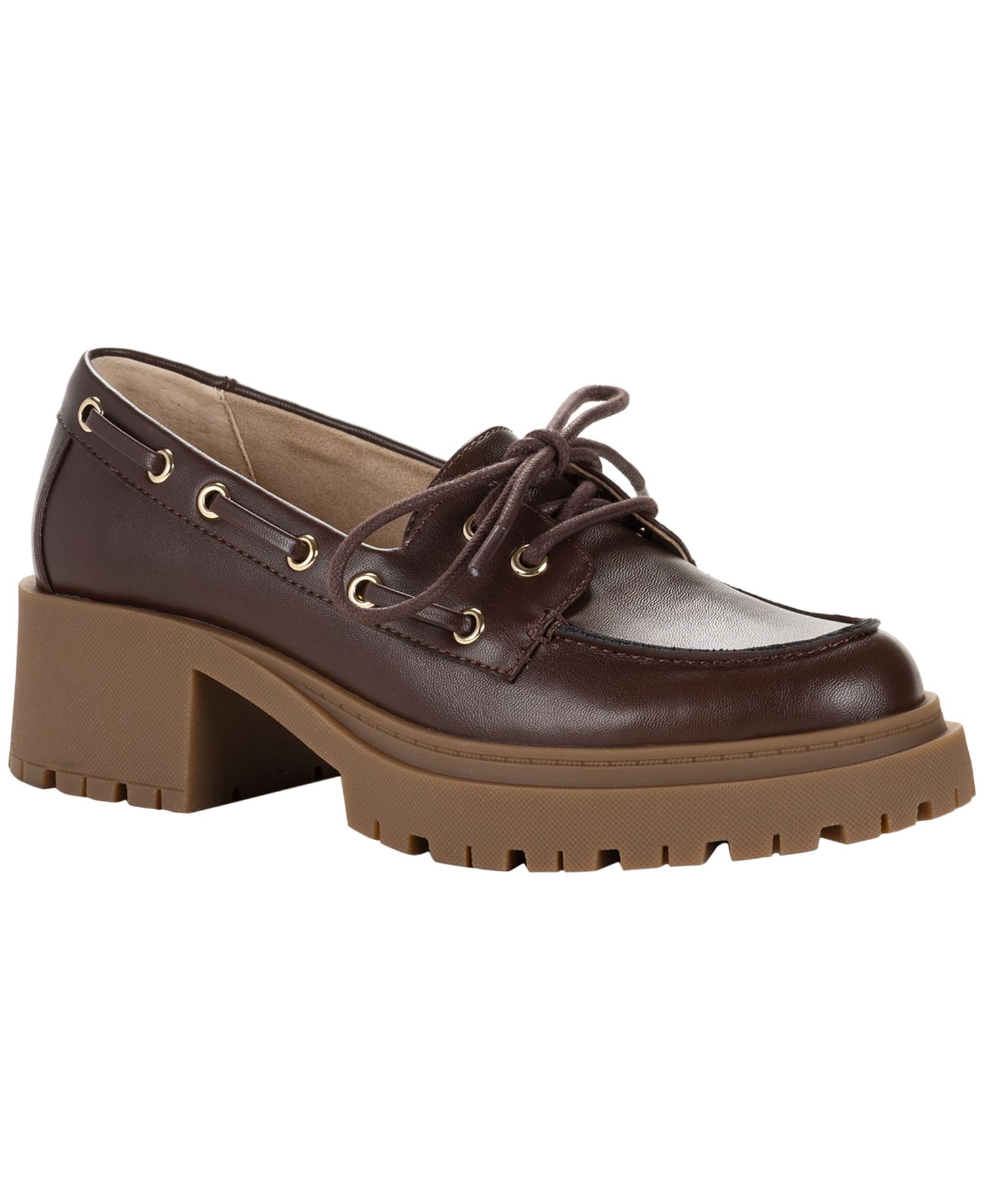 Women's Theraa Lug Sole Block Heel Loafers