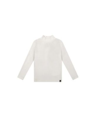 Big Girls 6-14 Brushed Rib Mock Neck Top