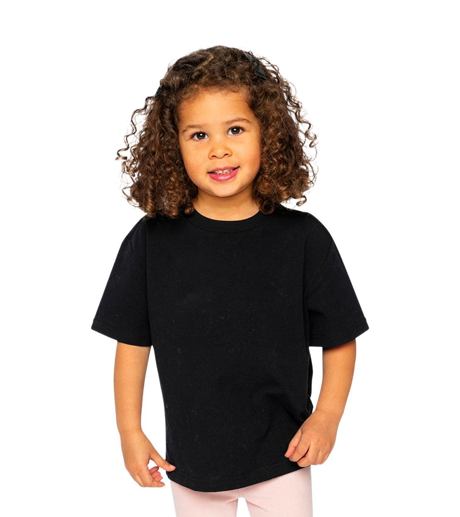 Little and Big Girl 6-14 Heavy Jersey Wide Short Sleeve T-Shirt