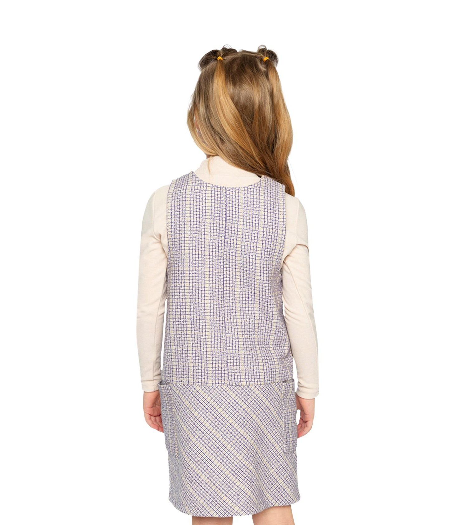 Little and Big Girl 6-14 Brushed Rib Mock Neck Top