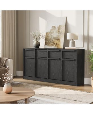 Sideboard Buffet Cabinet with 4 Drawers, 62.4 Inch Large Coffee Cabinet with Storage, Modern Storage Buffet Table