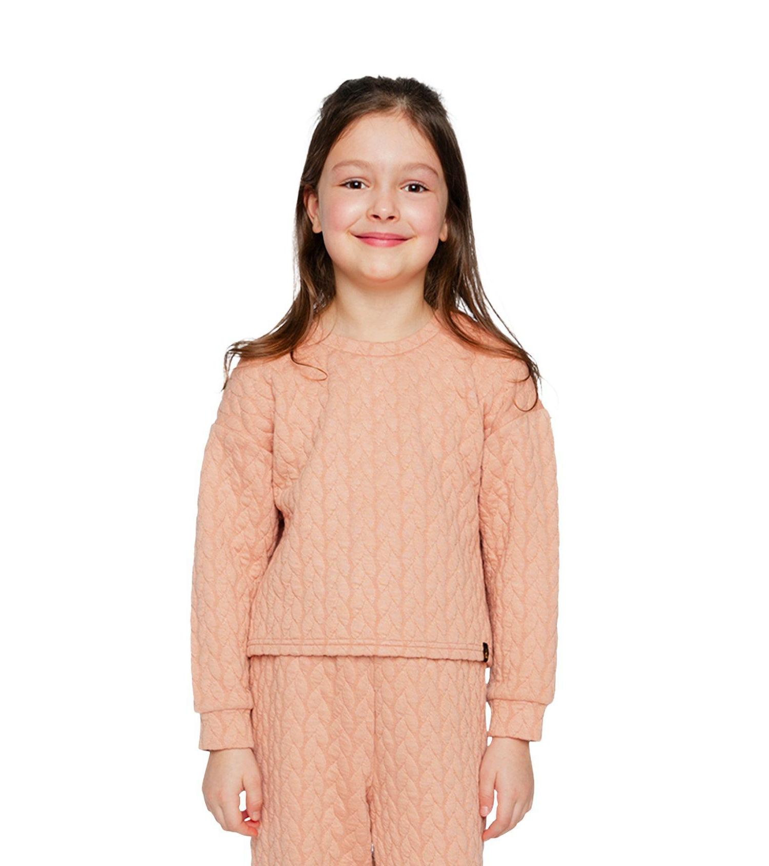 Little and Big Girl 6-14 Jacquard Sweatshirt