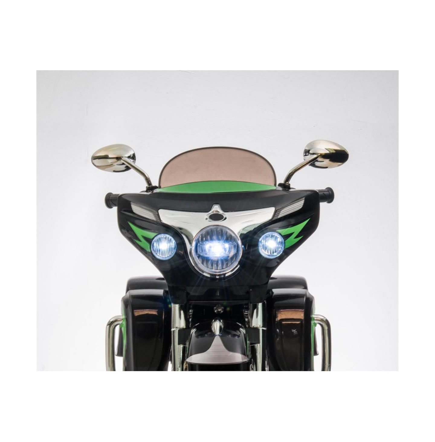 Детская игрушка YOBTOP Kids Ride On Motorcycle 12V with LED Lights, Wireless Music & Storage Trunk, 3–6 лет, цвет: Чёрный — фото 11