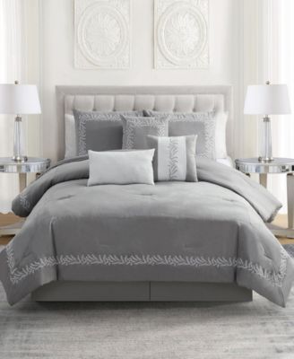 Salerno Suede 7-Piece Comforter Set, Queen
