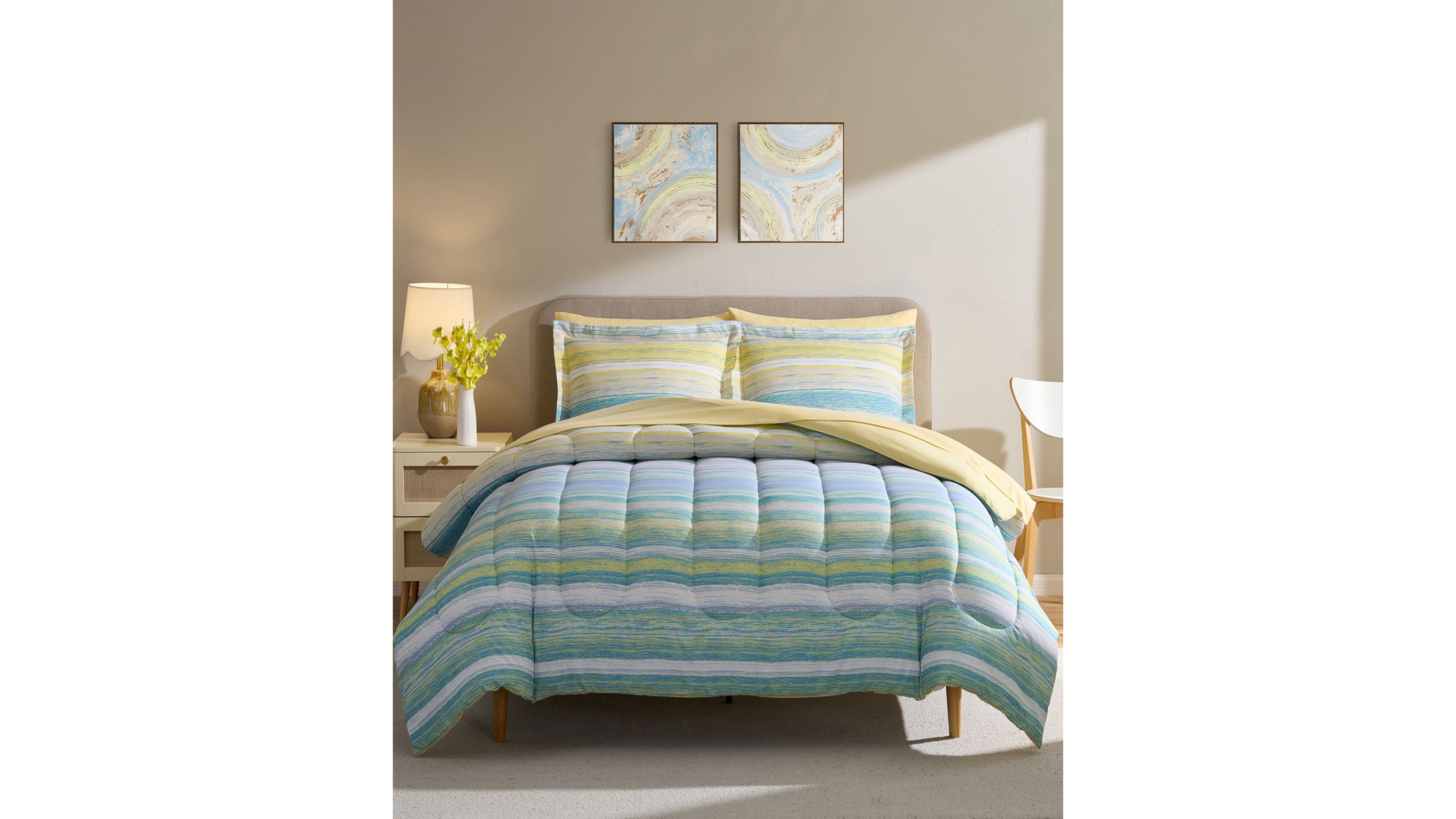 Sweet Home Collection Sorento Down Alternative 7-Piece Comforter Set, King