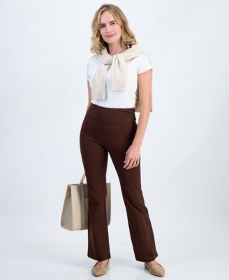 Petite Pull-On Bootcut Ponte Pants