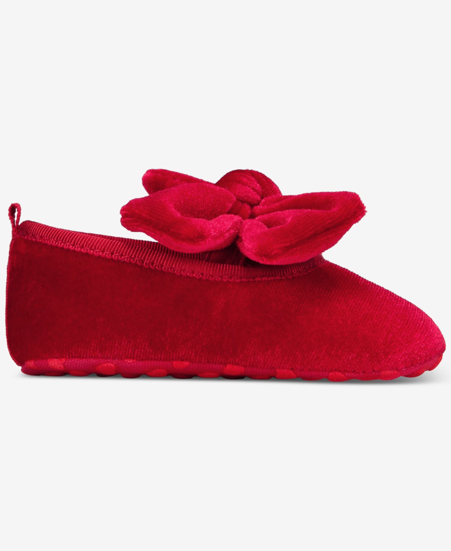Baby Girls' Velvet Soft-Sole Ballet Flats