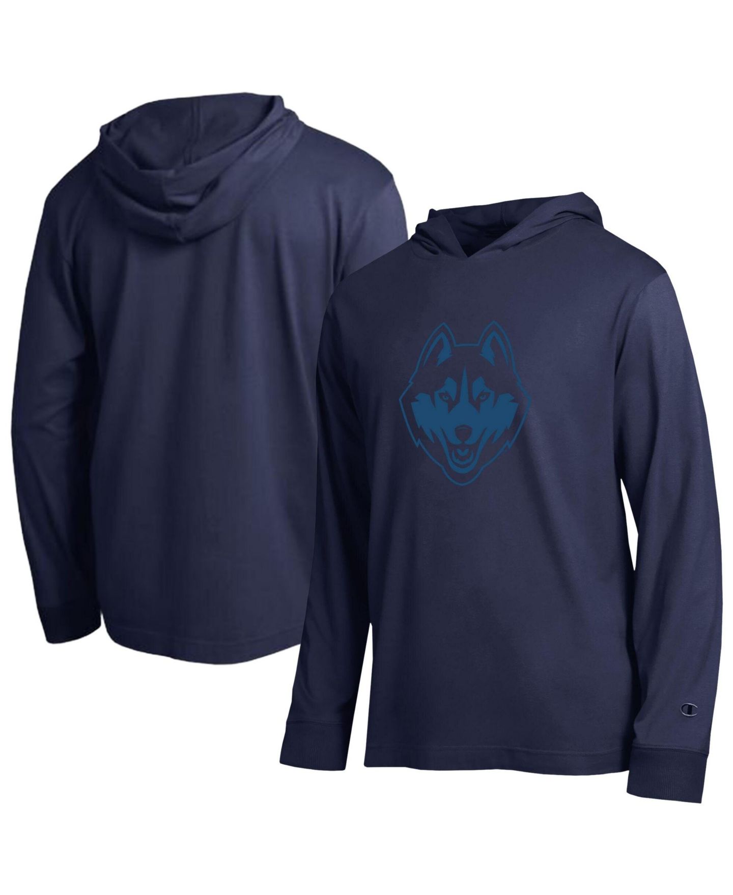 Мужская футболка Champion Navy UConn Huskies Tonal All Star Long Sleeve Hooded — фото 1