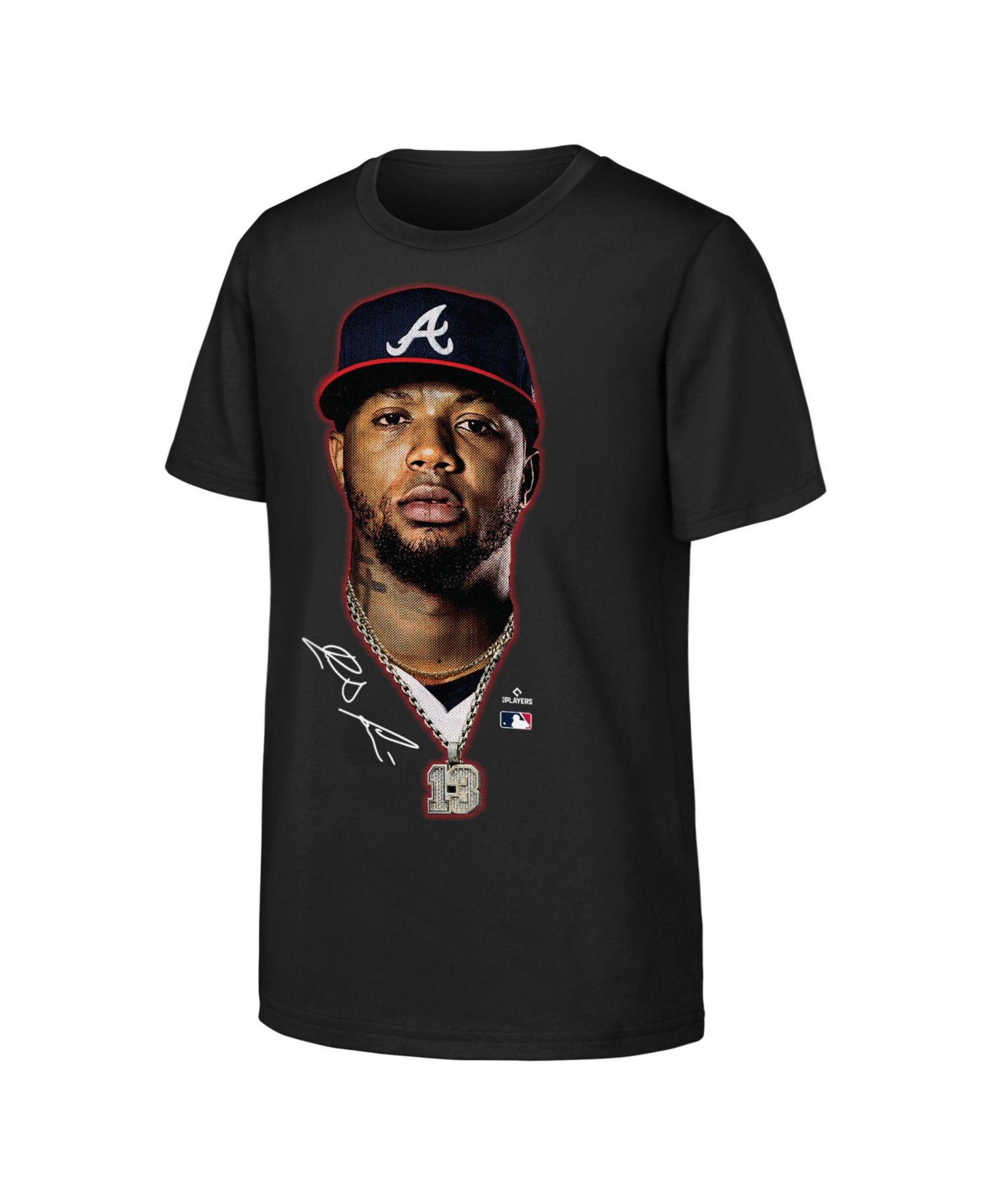 Big Boys and Girls Ronald Acu&ntilde;a Jr. Black Atlanta Braves Headliner T-Shirt