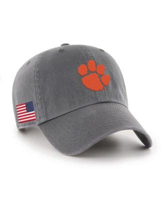 Men's Charcoal Clemson Tigers Americana Heritage Clean Up Adjustable Hat