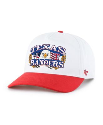 Men's White/Red Texas Rangers Americana Eagle Hitch Adjustable Hat