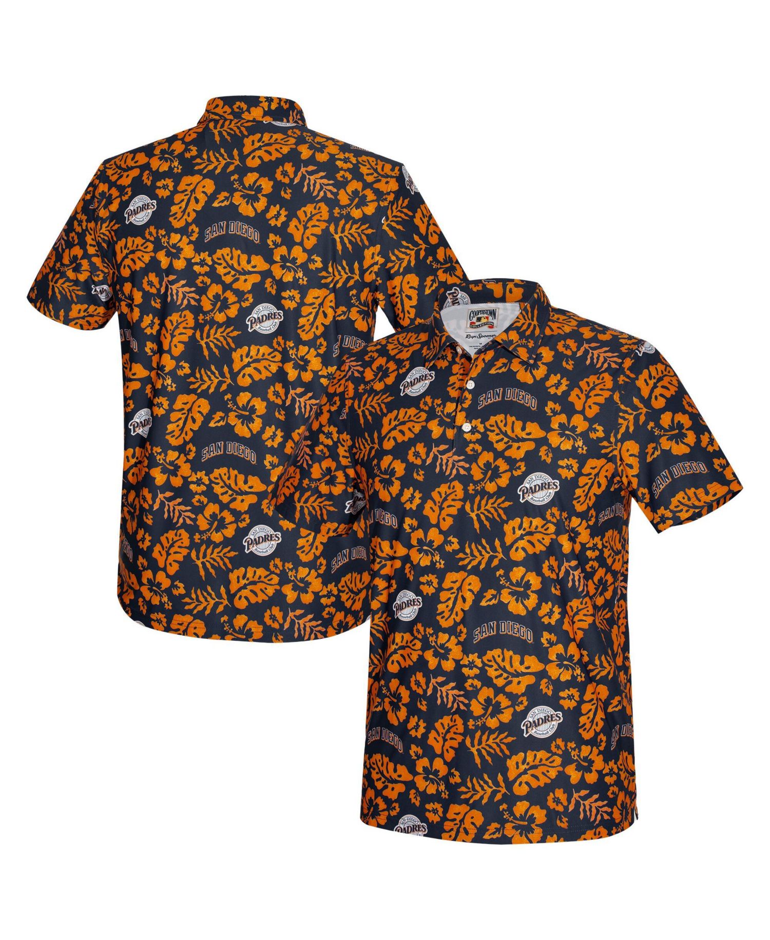 Men's Navy San Diego Padres Cooperstown Pua Performance Polo Shirt