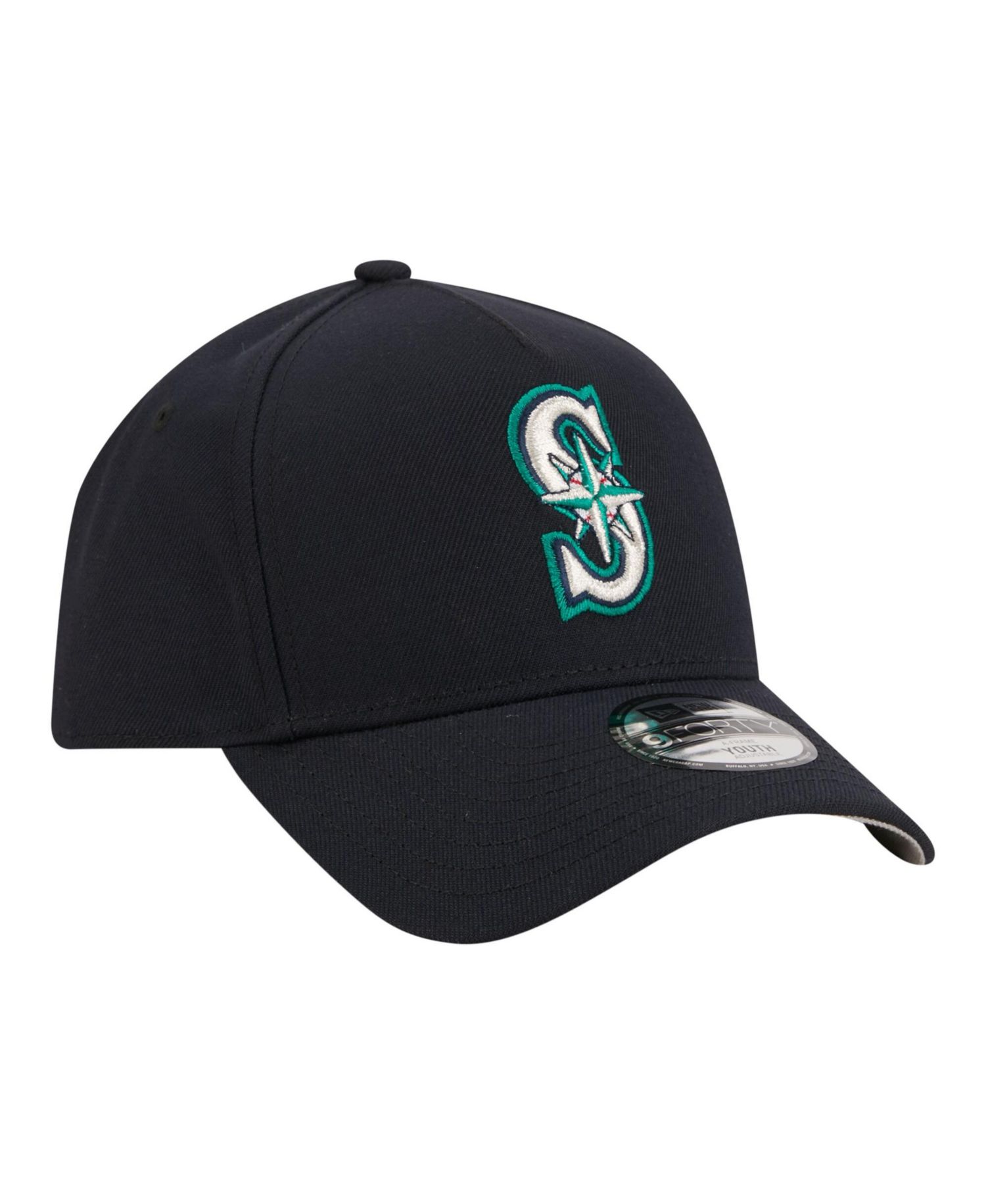 Big Boys and Girls Navy Seattle Mariners 9FORTY A-Frame Adjustable Hat