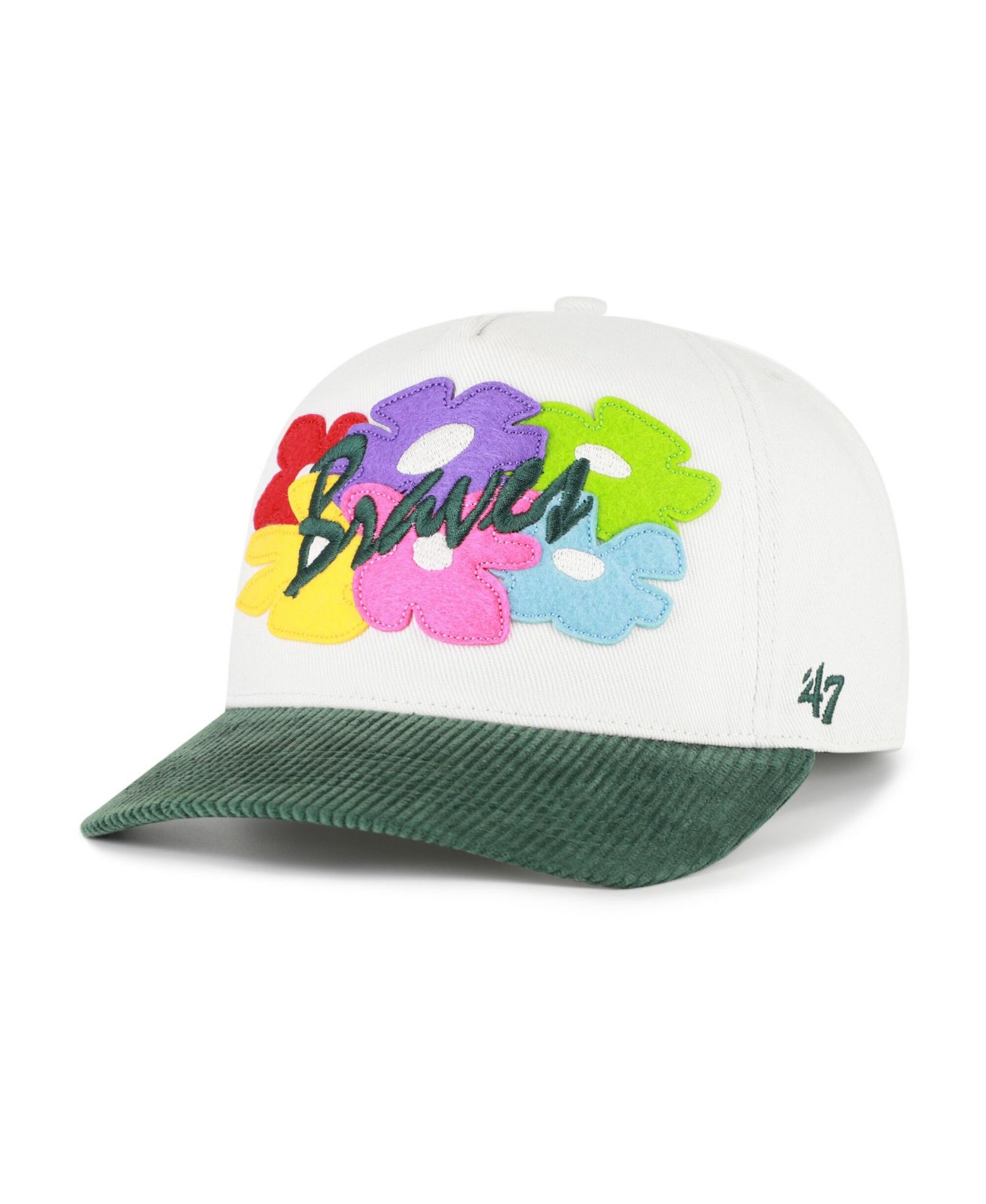 Men's White/Green Atlanta Braves Flora Gallery Hitch Adjustable Hat
