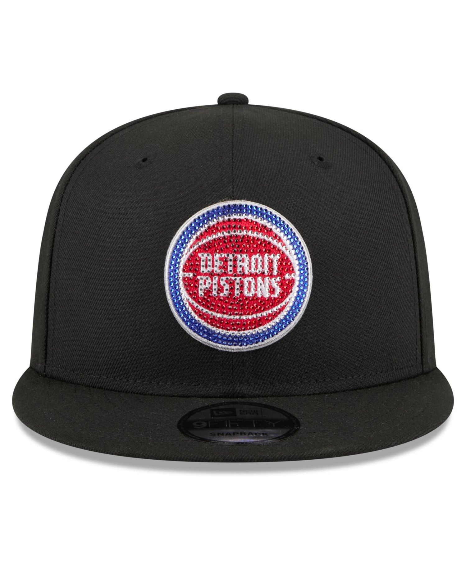 Men's Black Detroit Pistons 2026 NBA Draft Crystal 9FIFTY Snapback Hat