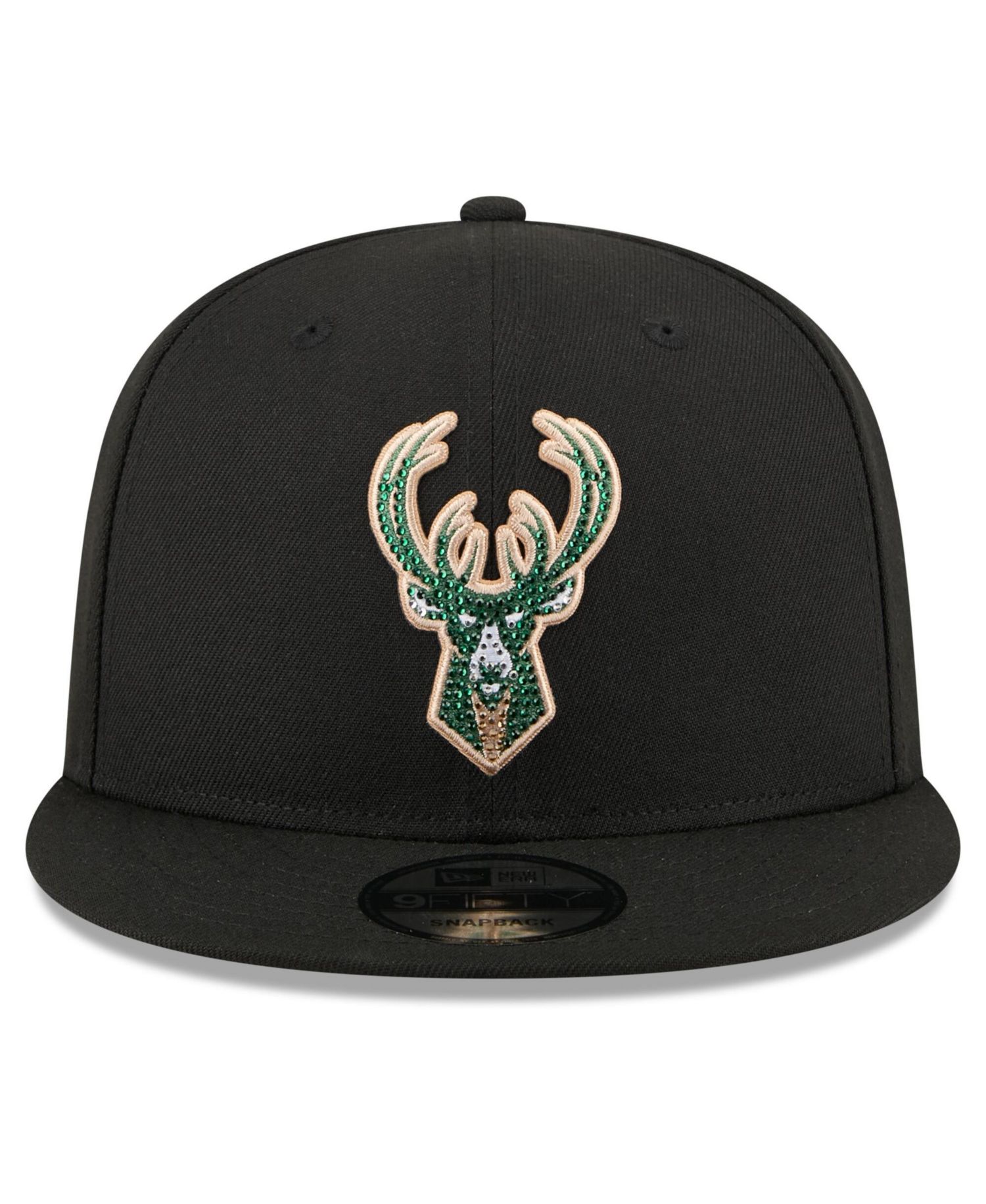 Men's Black Milwaukee Bucks 2026 NBA Draft Crystal 9FIFTY Snapback Hat