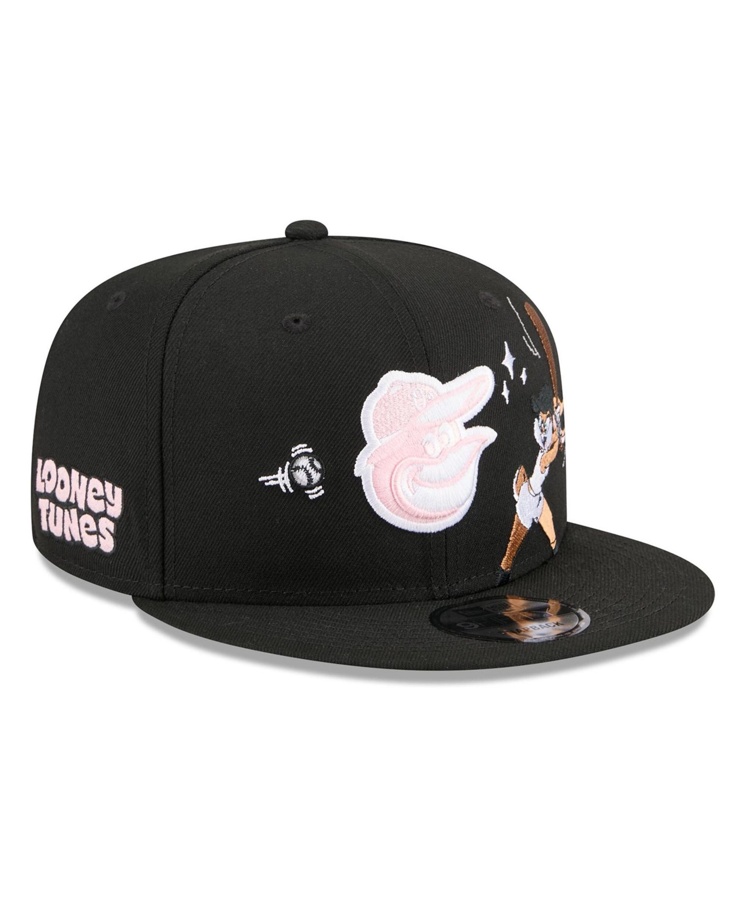 Men's Black Baltimore Orioles Looney Tunes Lola Bunny 9FIFTY Snapback Hat